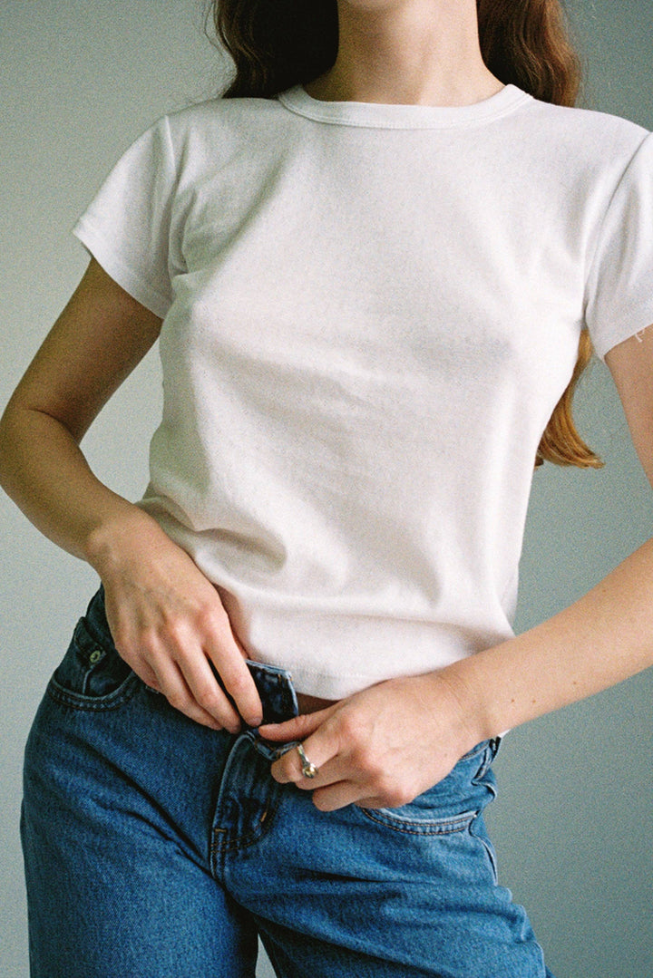 Pointelle Baby Tee