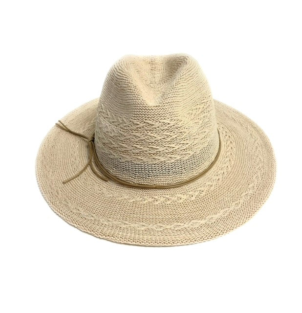 Woven Fedora Brim Hat with Pattern