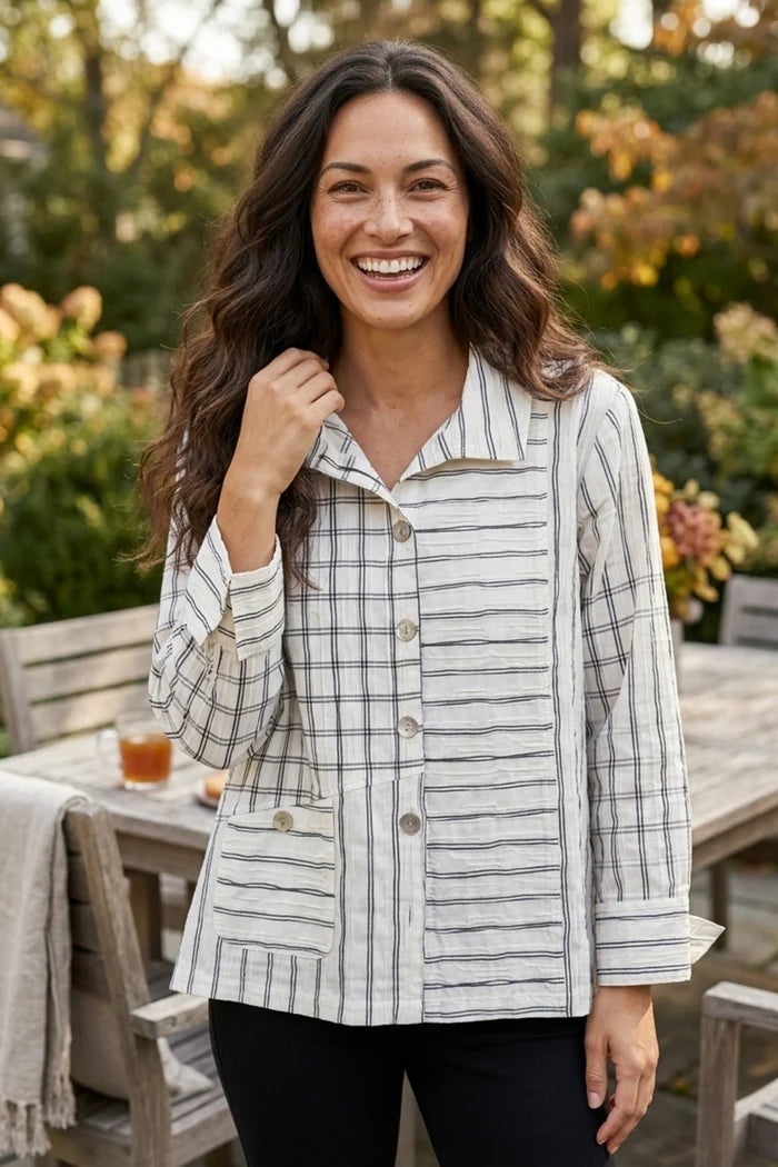 Tucked Dobby Mix Daphne Shirt