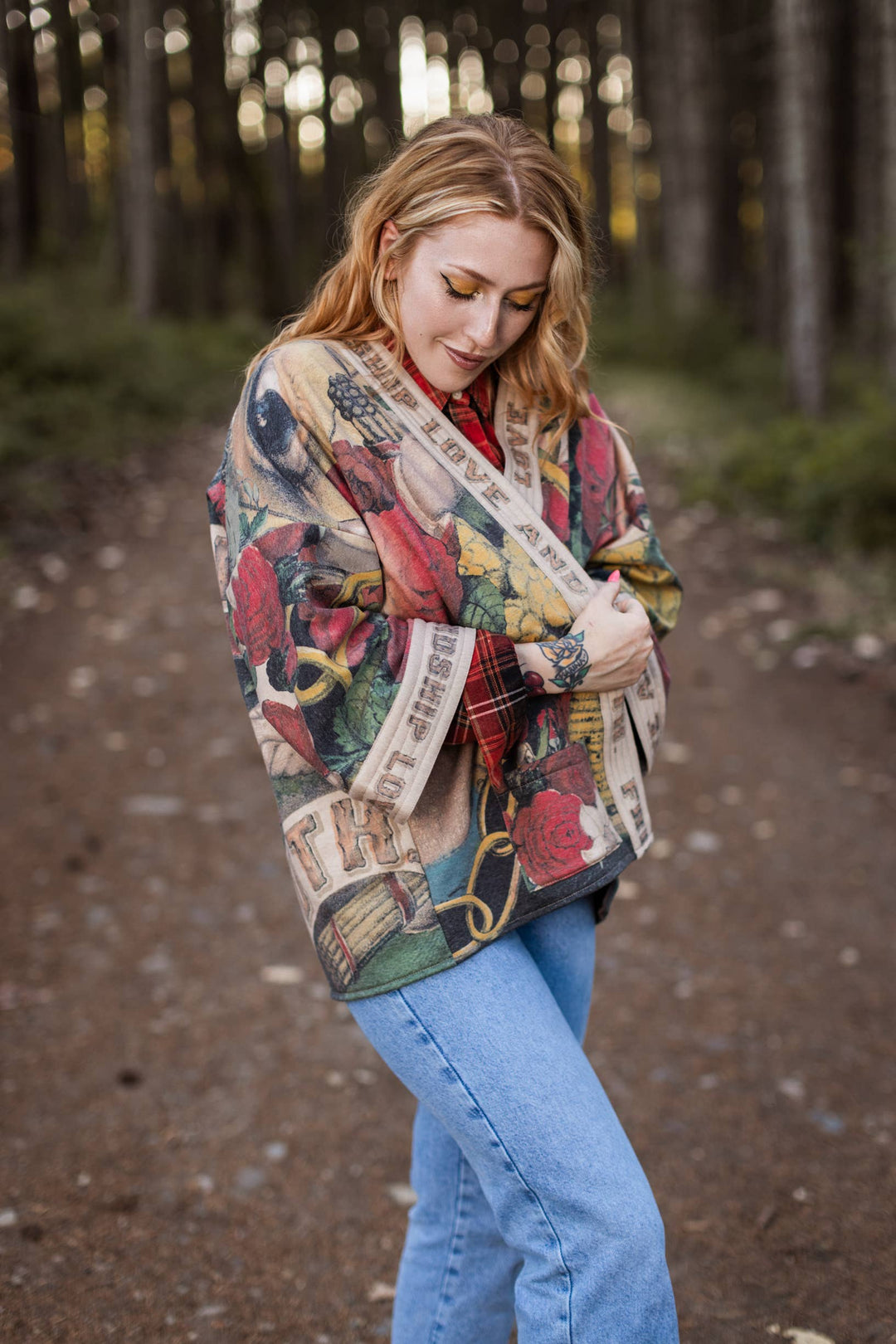 Friendship Love & Truth Fleece Cottage Cardigan Jacket