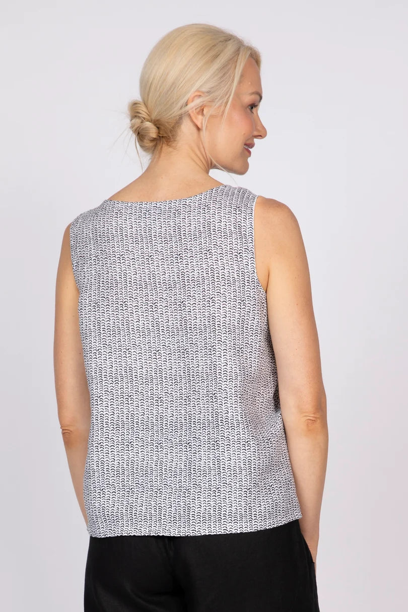 Olivia's Flax Stripe To the Left Top