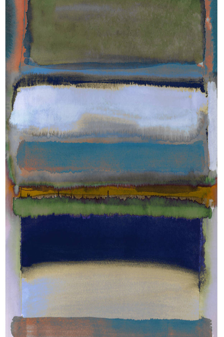 Rothko Style Travel Wrap/Scarf in Silk/Wool Blend