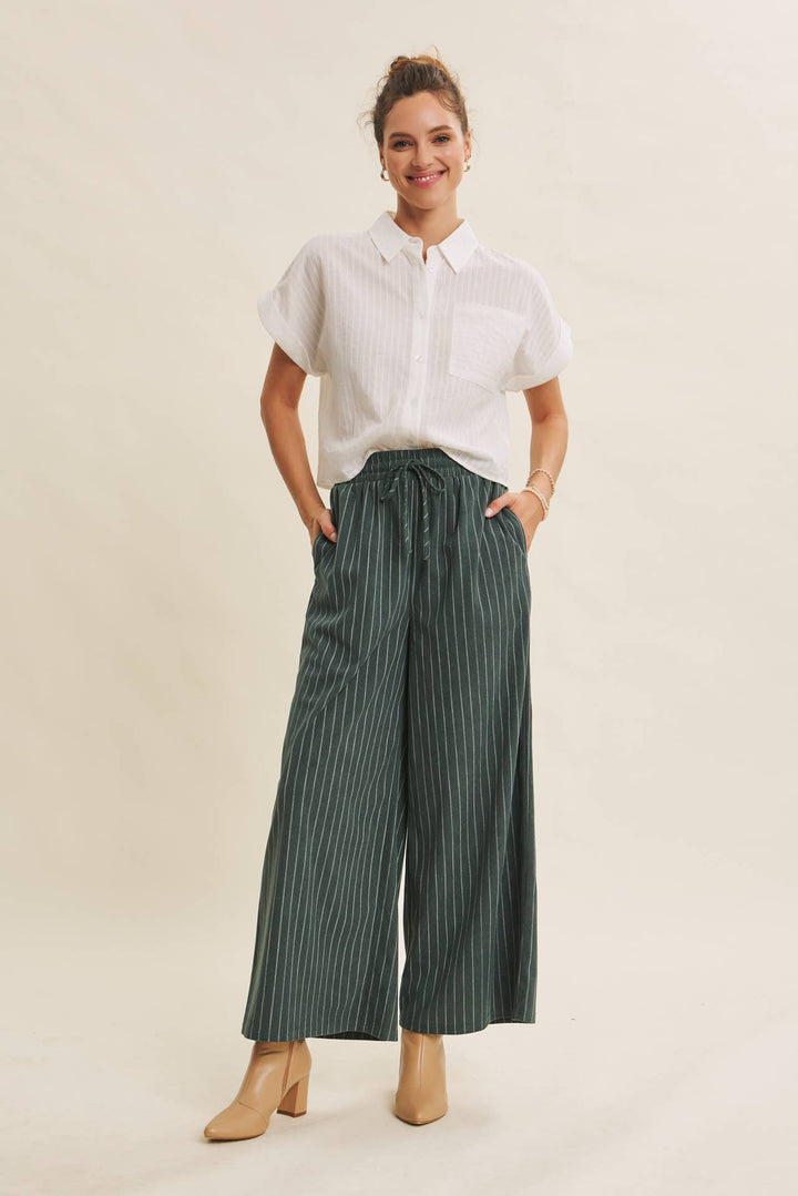 Endlessly Wearable Striped Corduroy Comfy Wide-Leg Pants