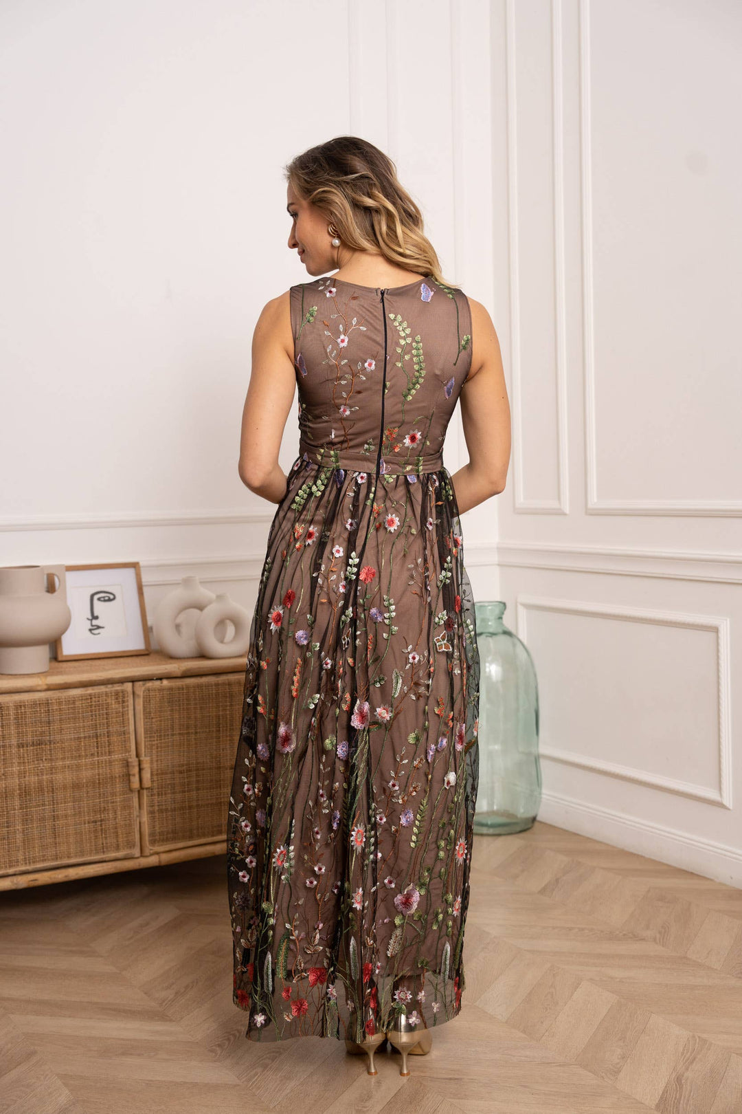 Romantic Floral Tulle Long Dress