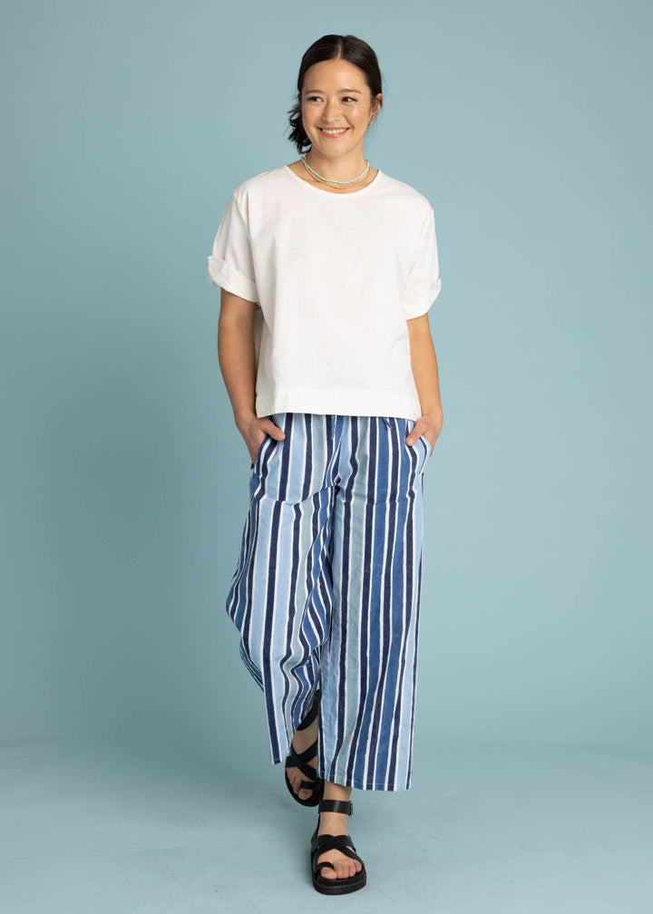 Mare Boxy Cropped Shirt - Linen White