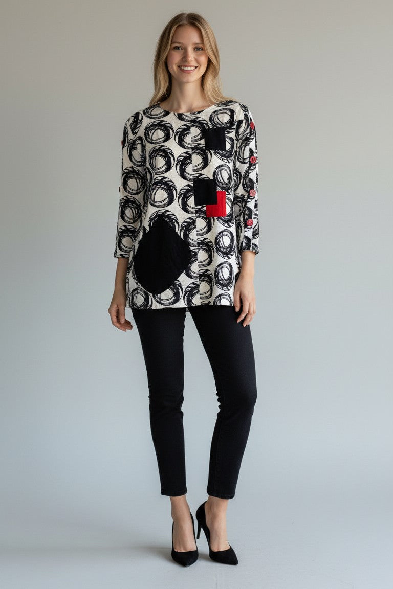 Mixed Geometry Blouse