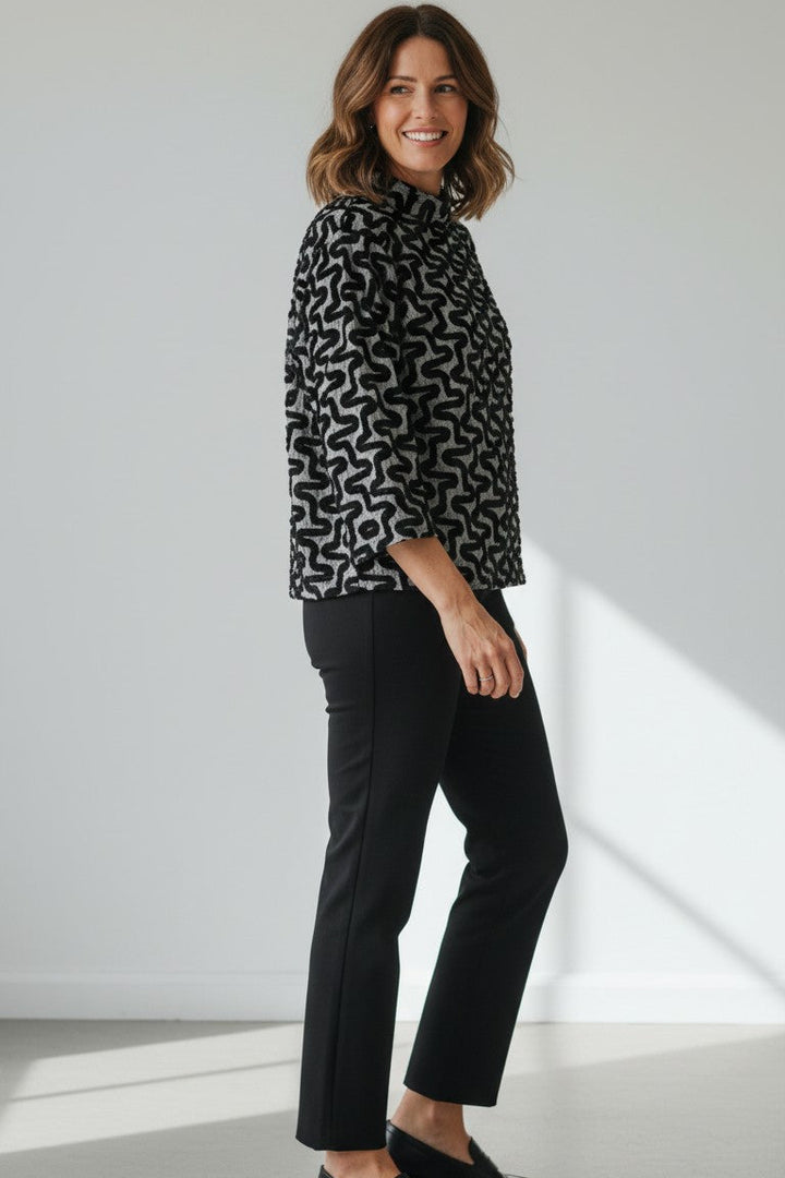 Cowl 3/4 Sleeve Top