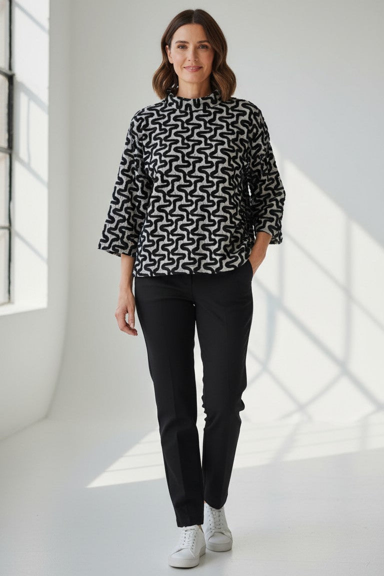 Cowl 3/4 Sleeve Top