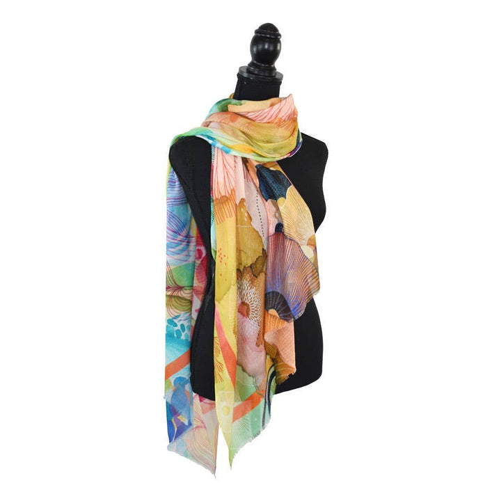 Concha Colorful Coral Reef Scarf