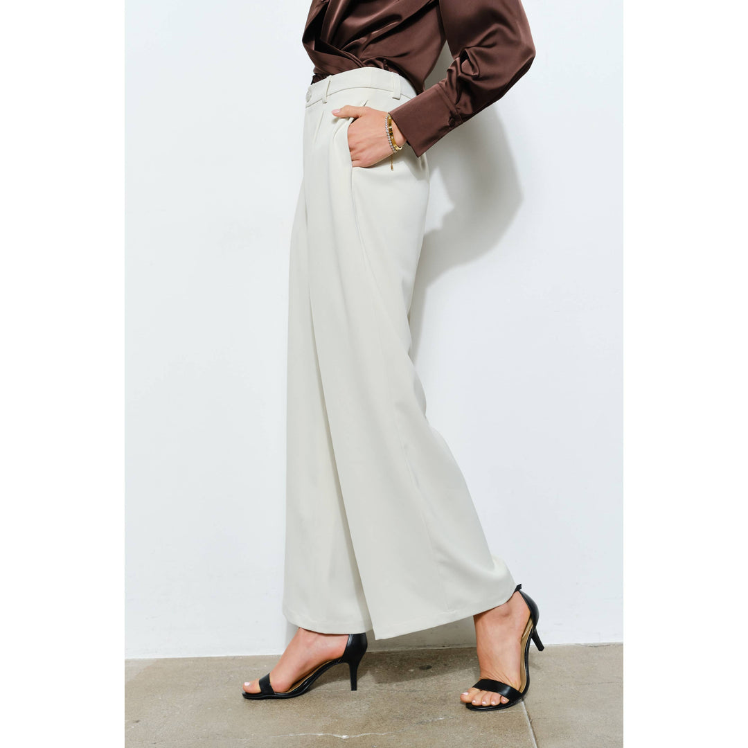 High Waist Tailored Wide-Leg Trousers