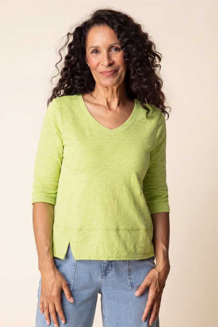 Cotton Pebble Elbow Sleeve Tee