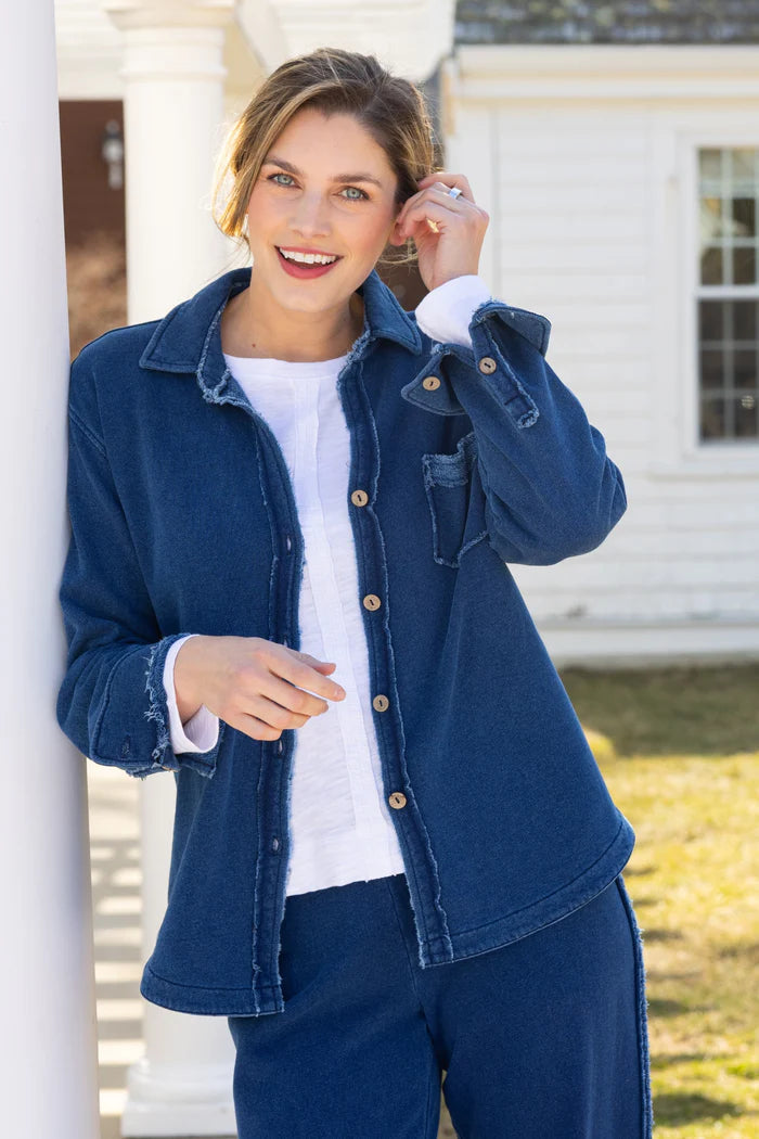 Color Washed Terry Anywhere Shacket