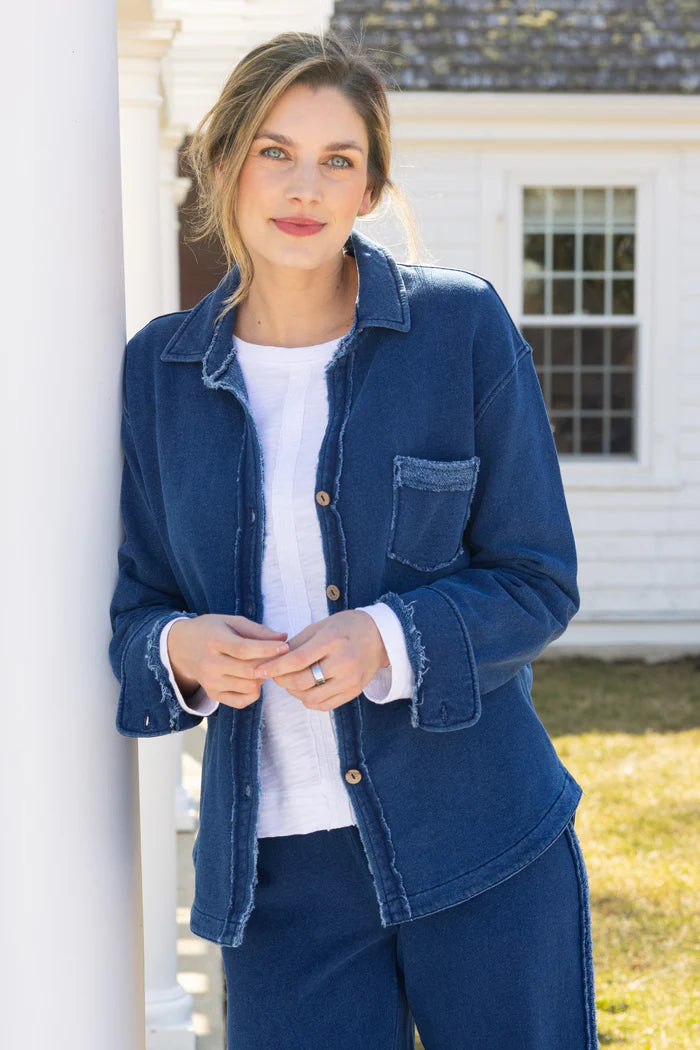 Color Washed Terry Anywhere Shacket
