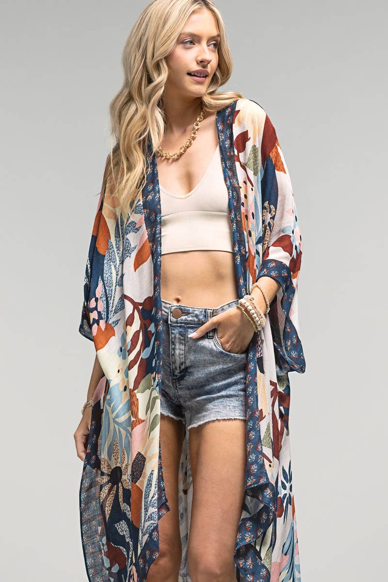 Botanical Floral Kimono