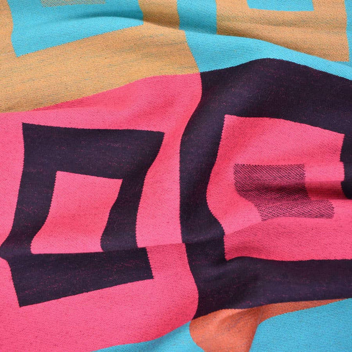 Grammy Woven Colorblock Narrow Scarf