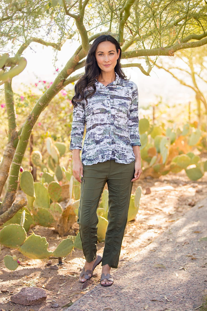 Olive You Snap Up Blouse