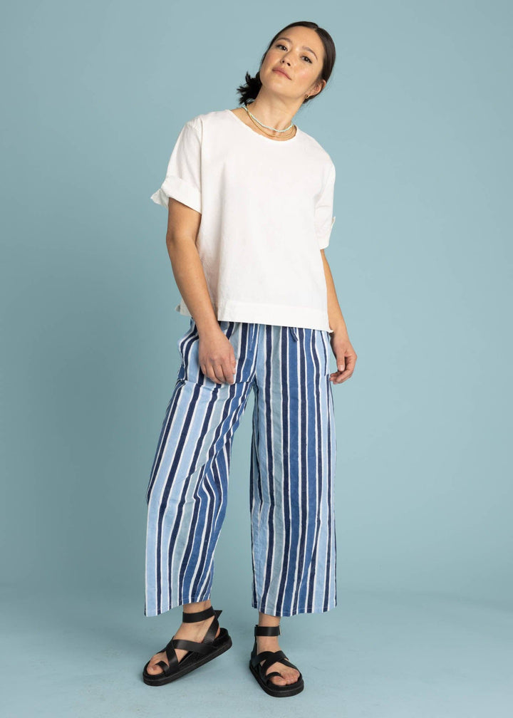 Mare Boxy Cropped Shirt - Linen White