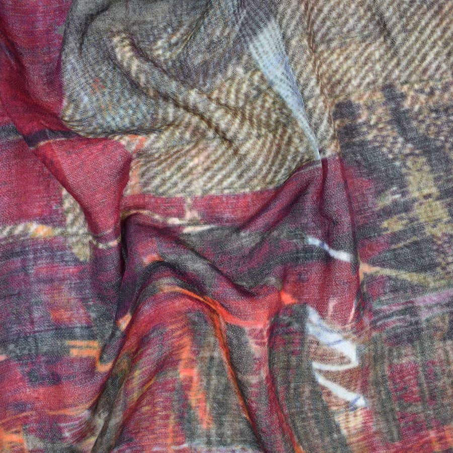 Rokseth Abstract Brushstroke Scarf