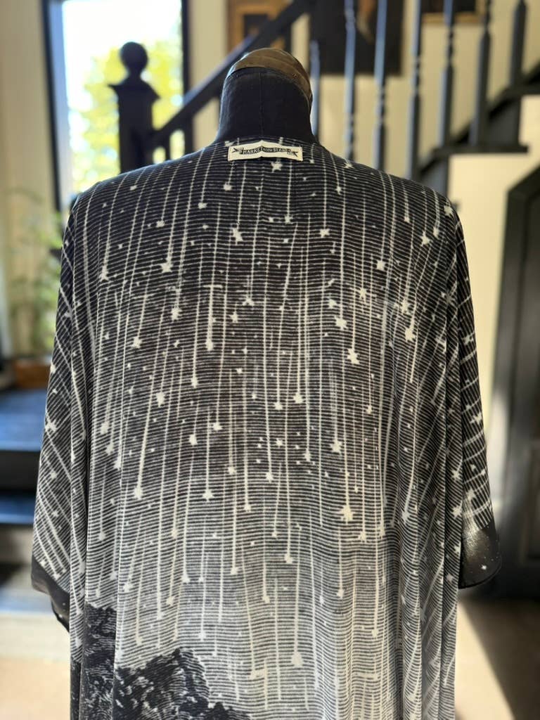 The Stargazer Goddess Duster Kimono w/ Celestial Print