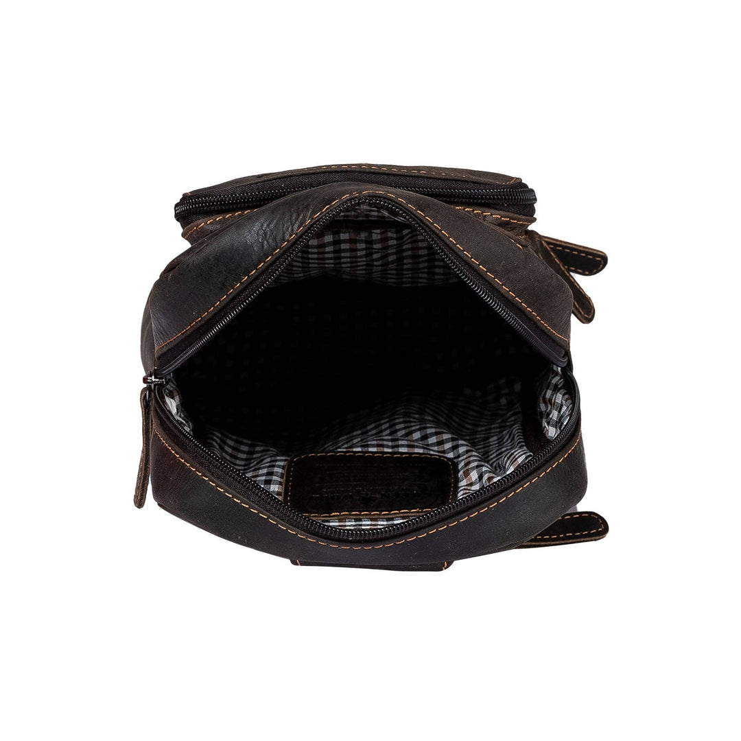 Leather Crossbody Bag Hamilton - Brown
