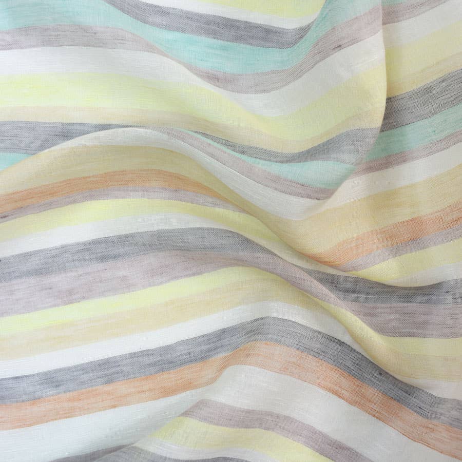 Imani Narrow Striped Linen Scarf