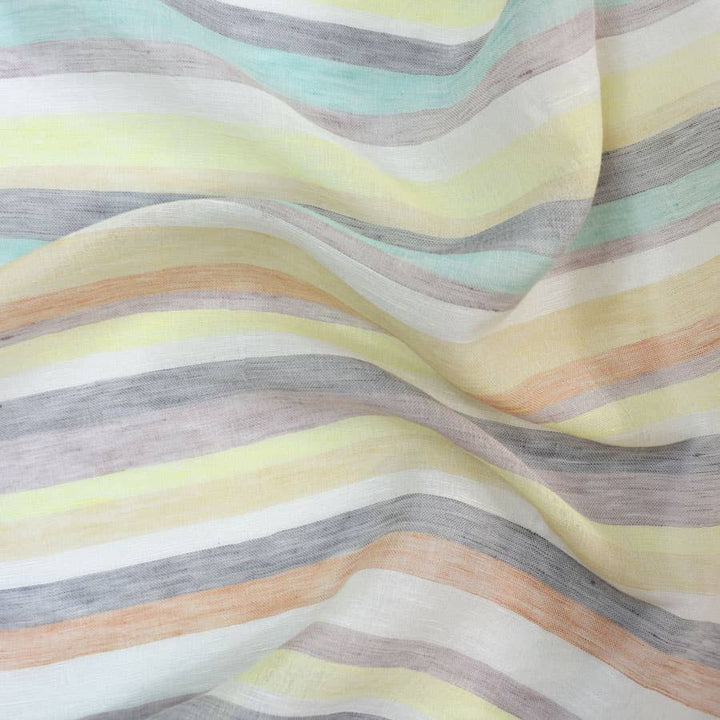 Imani Narrow Striped Linen Scarf