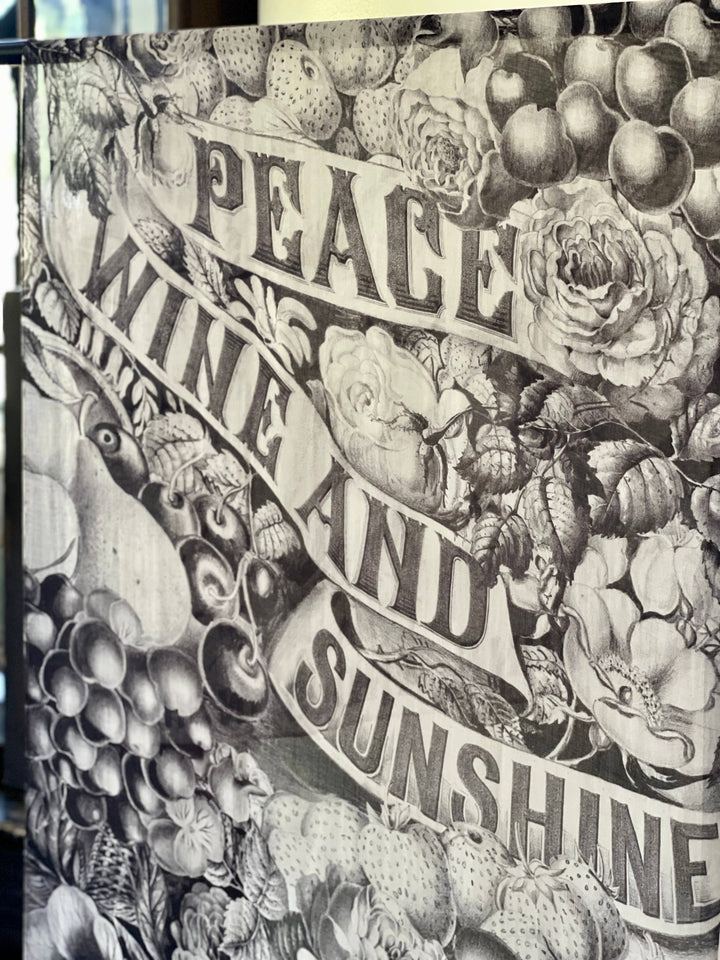 Peace Wine & Sunshine Printed Scarf
