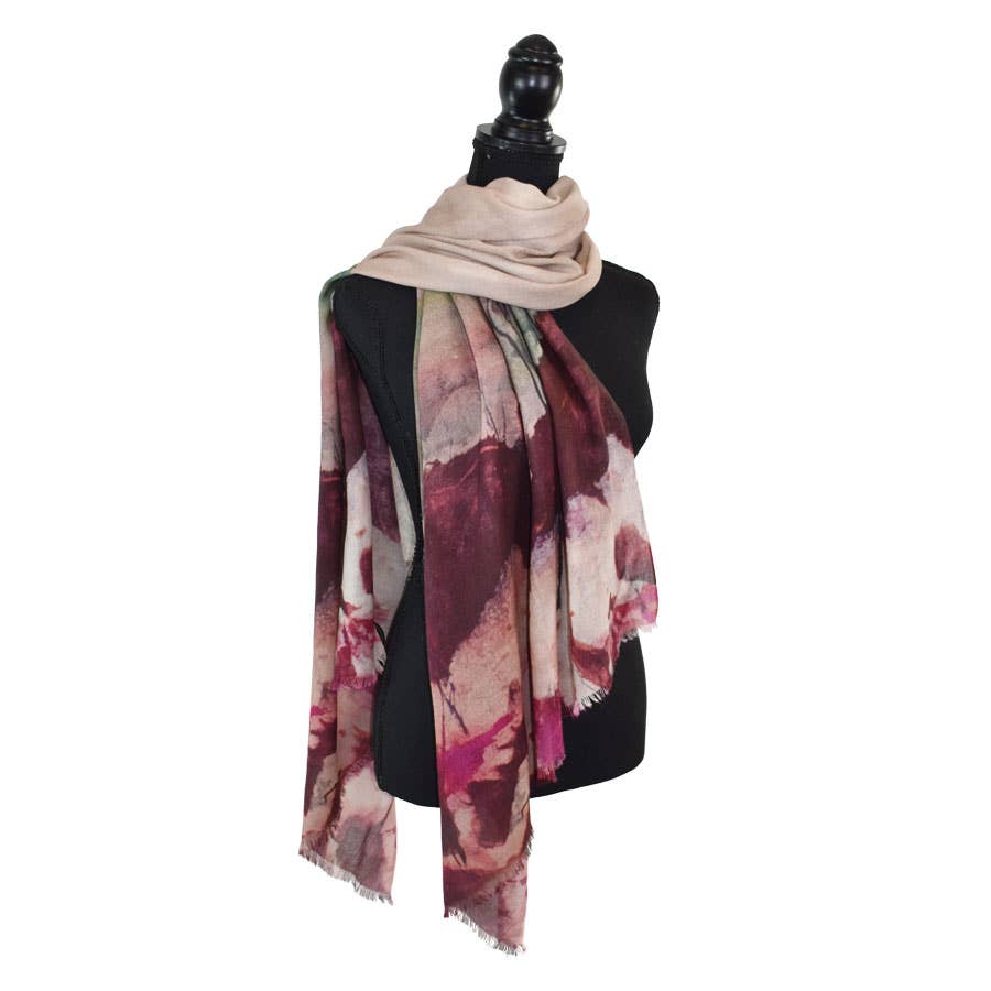 January Abstract Landscape Scarf