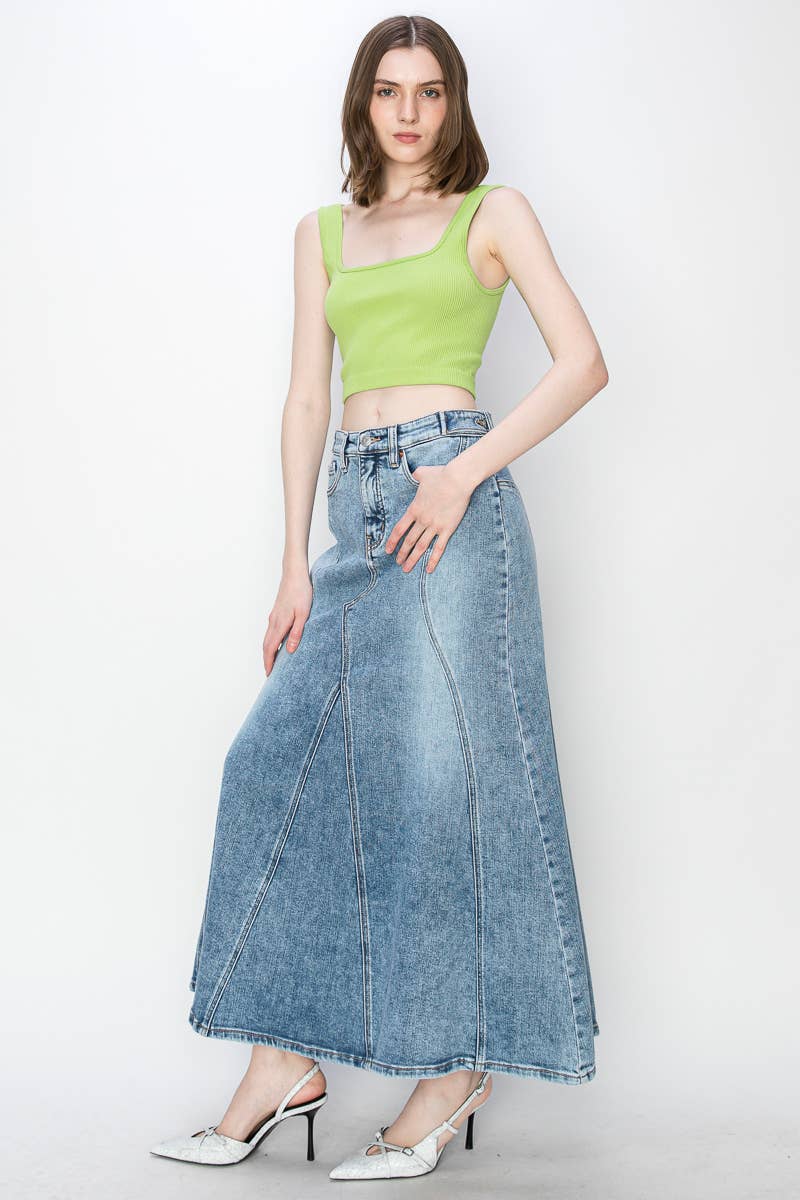 Denim Maxi Skirt