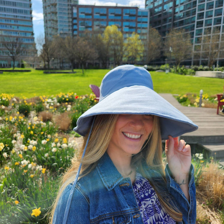 Wide Brim Linen Cotton Bucket Hat