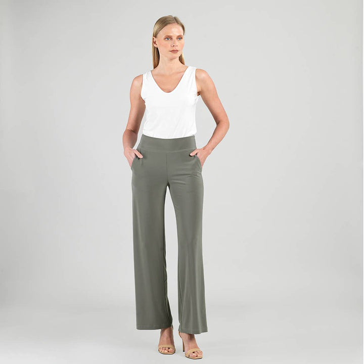 Wide Leg Pocket Pant: Brown
