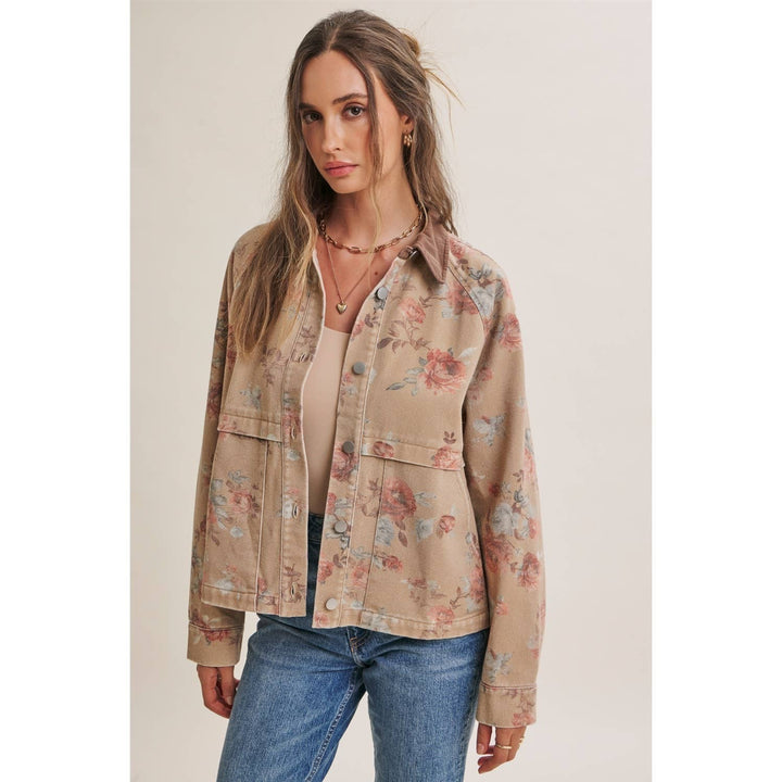 Wild Rose Afternoon Vintage Garment Washed Twill Jacket