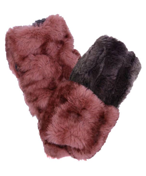Fingerless Gloves (Mid-Length) - Royal Opulence Faux Fur