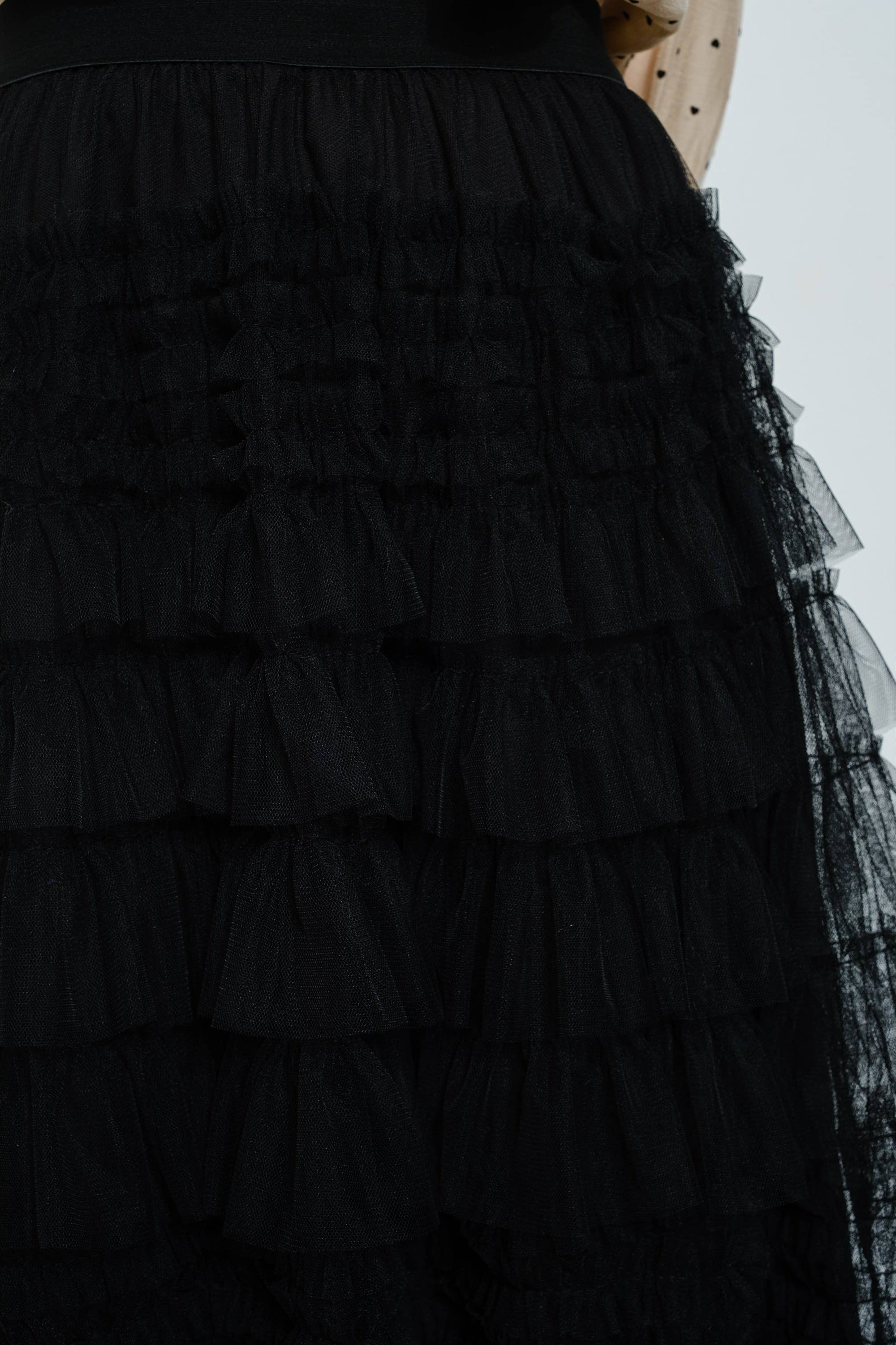 High-Waist Tiered Ruffled Tulle Maxi Skirt – Adlib Clothing