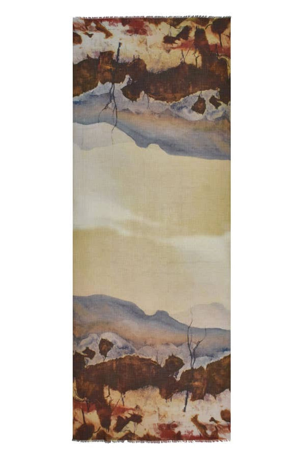 January Abstract Landscape Scarf