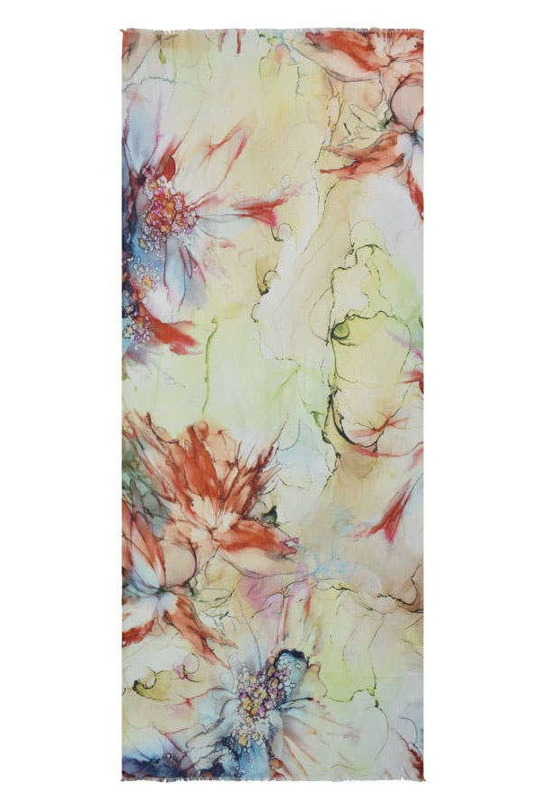 Gorgie Delicate Watercolor Floral Scarf