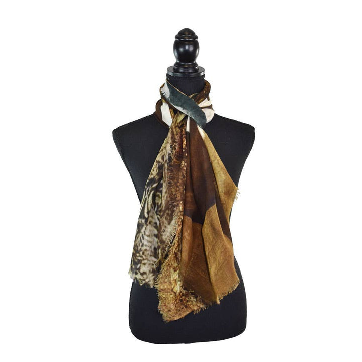 Kenya Tribal-Inspired Narrow Wool Scarf