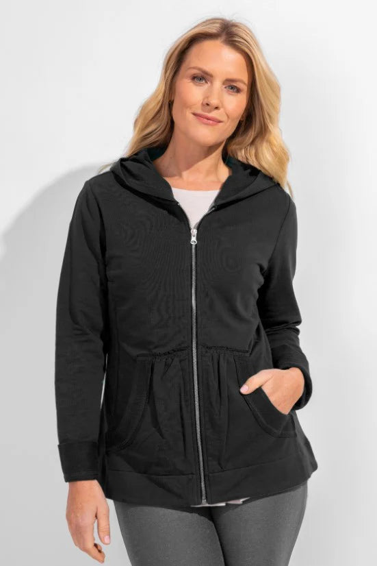 Ocean Front Ruched Pocket Hoodie