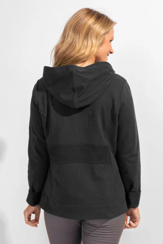 Ocean Front Ruched Pocket Hoodie