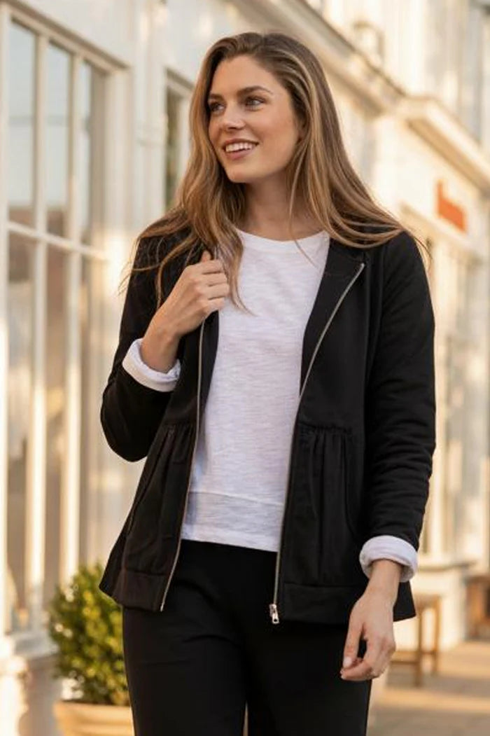 Ocean Front Ruched Pocket Hoodie