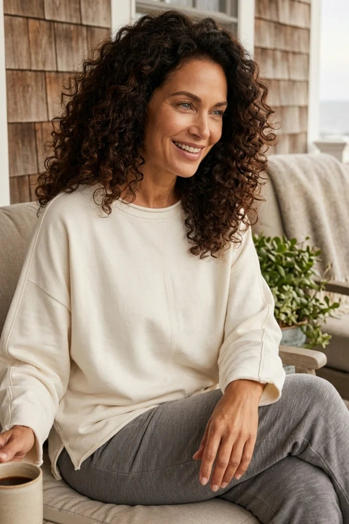 Ocean Front Terry Relaxed Roll Top