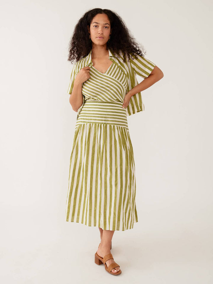 Sadie Tank Green Stripe