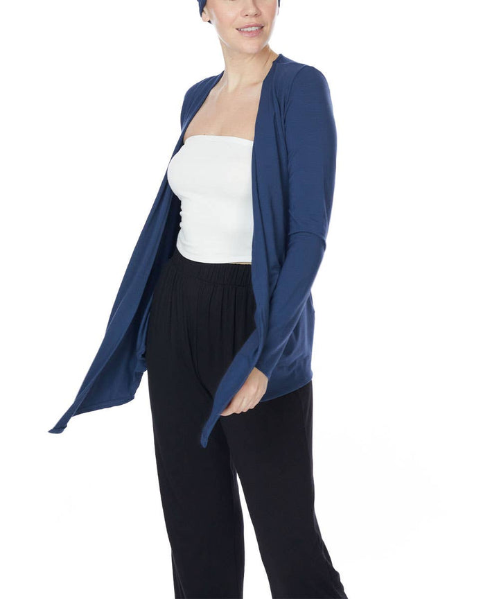 Bamboo Front Tie Open Cardigan