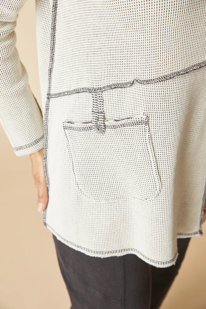 Opposites Attract Contrast Cowl Tunic