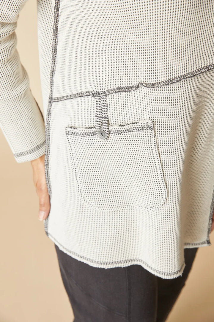 Opposites Attract Contrast Cowl Tunic