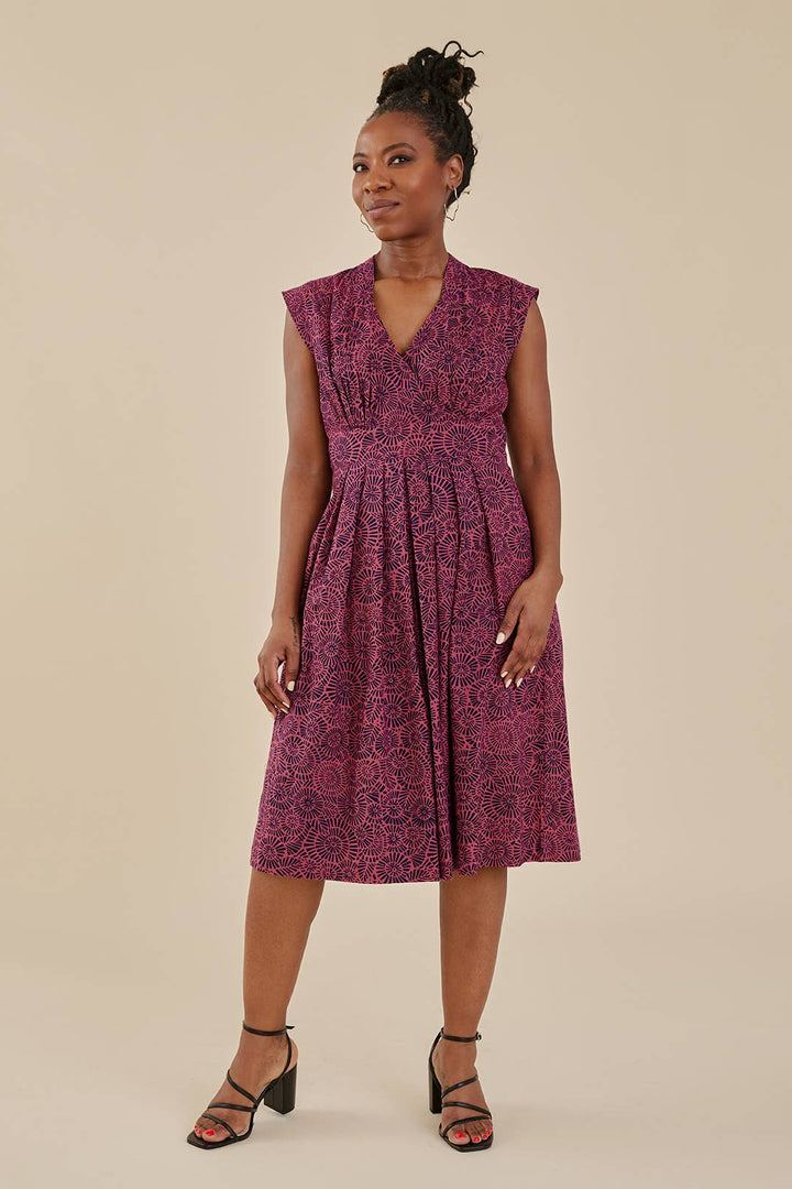 Lucille Dress Soft Fuschia Rays