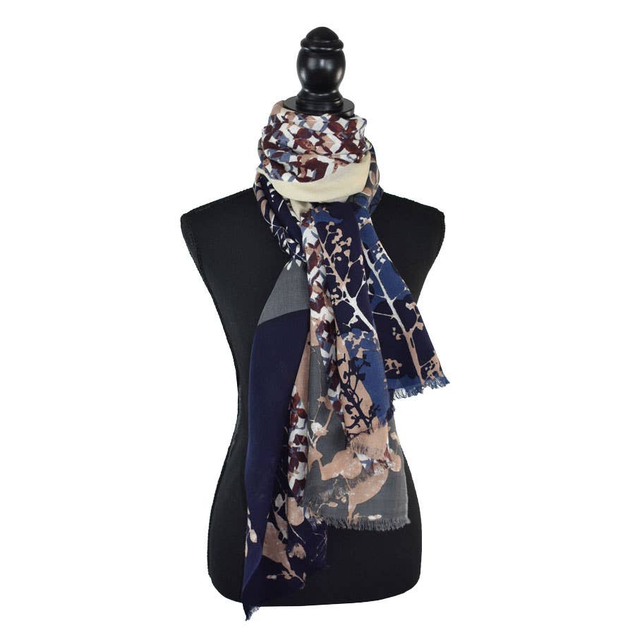 Kamila Mixed Motif Wool Scarf