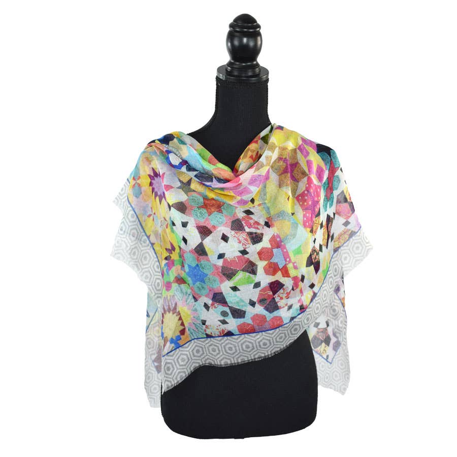 Jules Dotted Geo Square Scarf