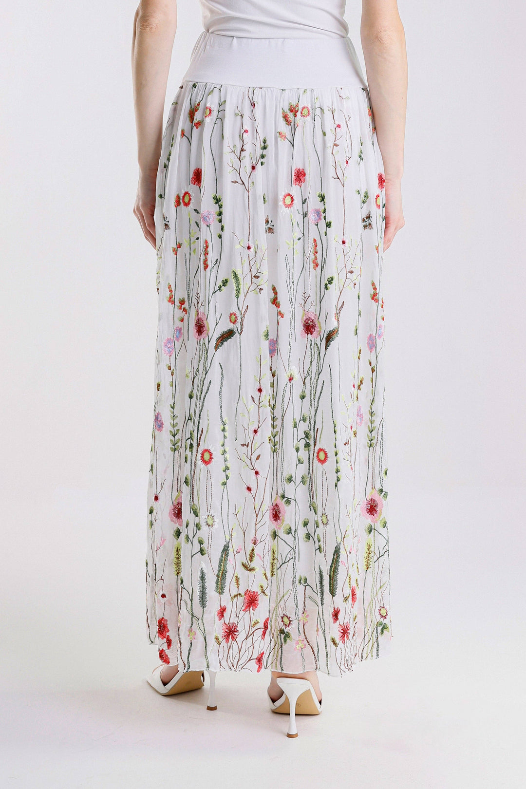Sable Garden Silk Skirt