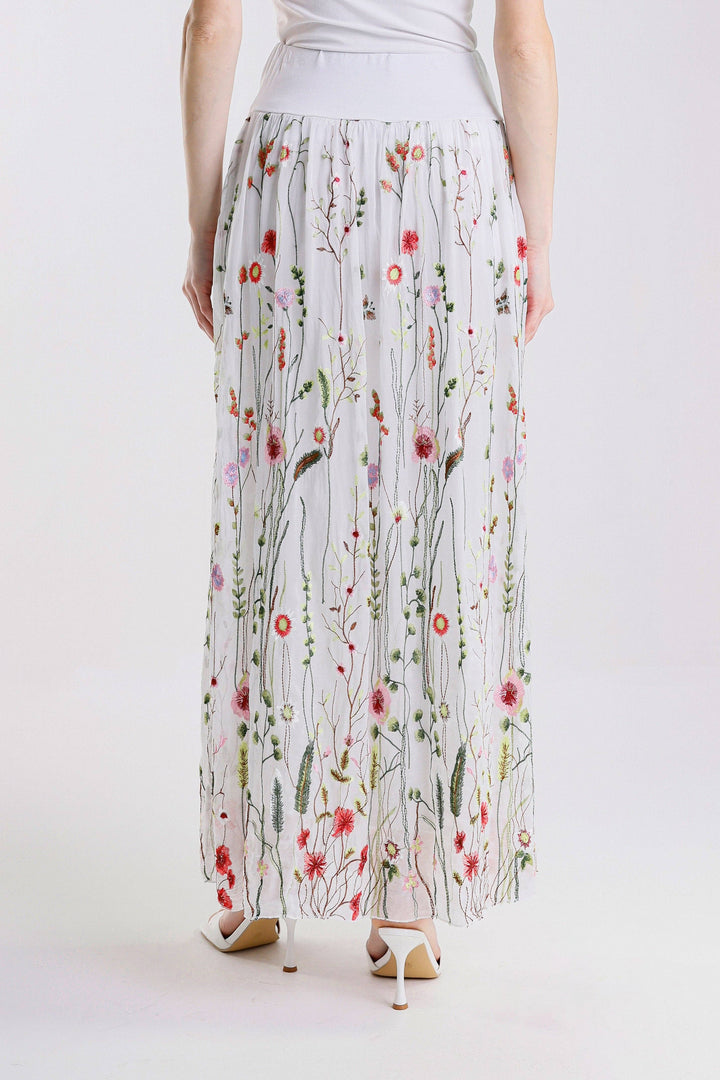 Sable Garden Silk Skirt
